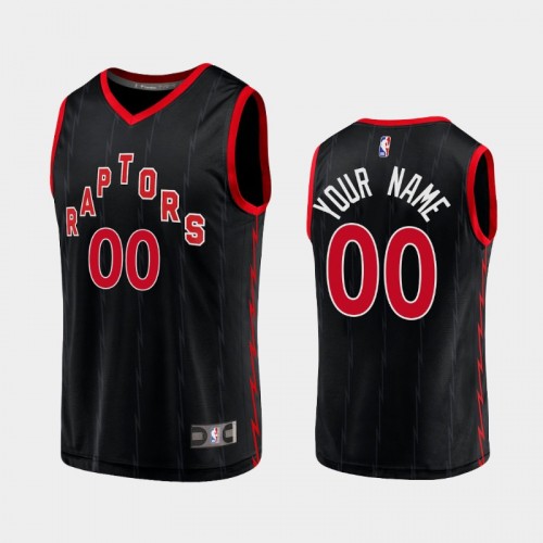 Men's Toronto Raptors Custom 2020-21 Statement Replica Black Jersey