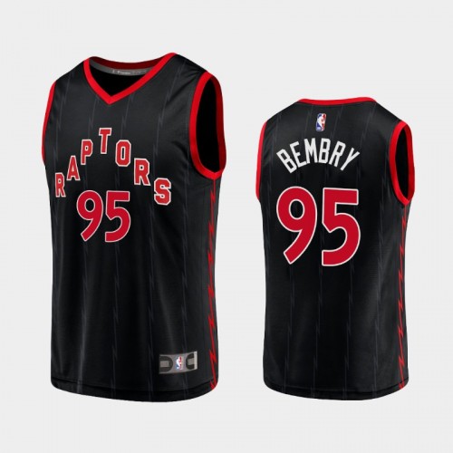 Men's Toronto Raptors DeAndre' Bembry 2020-21 Statement Replica Black Jersey