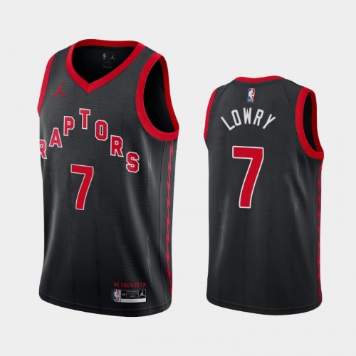 Men's Toronto Raptors #7 Kyle Lowry 2020-21 Statement Black Jersey