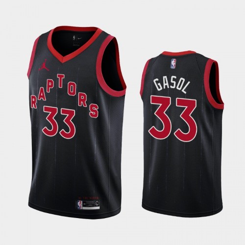 Men's Toronto Raptors #33 Marc Gasol 2020-21 Statement Black Jersey