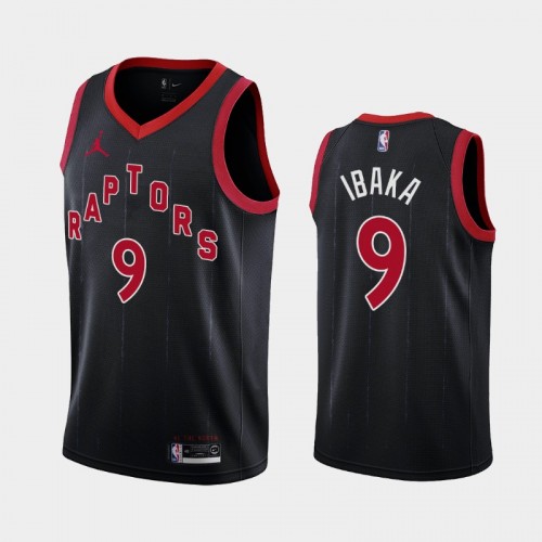 Men's Toronto Raptors #9 Serge Ibaka 2020-21 Statement Black Jersey