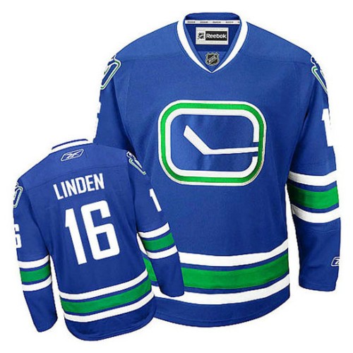 Trevor Linden #16 Royal Blue Alternate Jersey