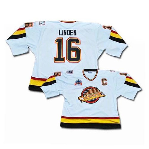 Trevor Linden #16 White Throwback Jersey