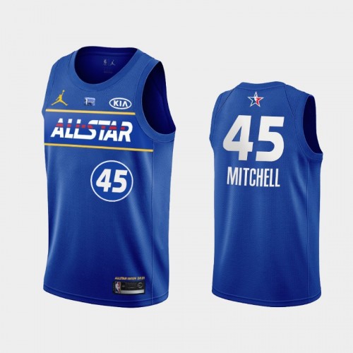 Men's Donovan Mitchell #45 2021 NBA All-Star Western Blue Jersey