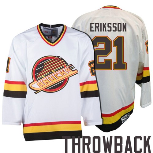 #21 Loui Eriksson White Premier Throwback Jersey