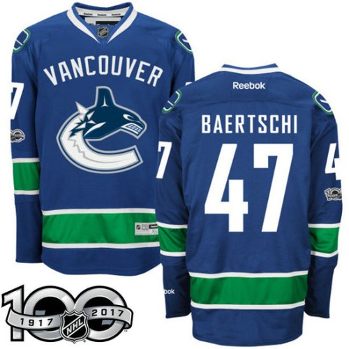 #47 Sven Baertschi Royal 2017 Anniversary Patch Player Jersey