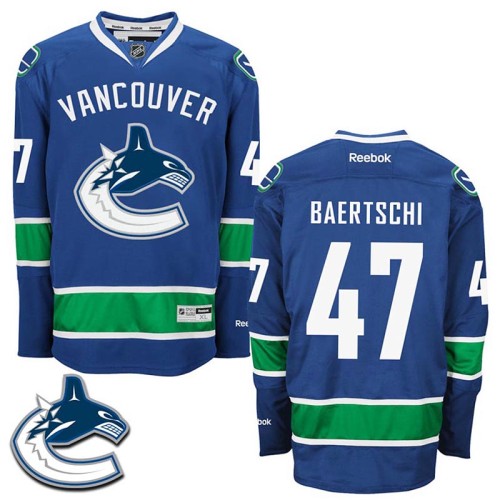 Sven Baertschi #47 Royal Blue Home Premier Jersey