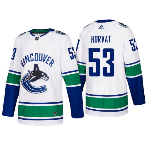 #53 Bo Horvat White 2017-2018 Season Away Jersey
