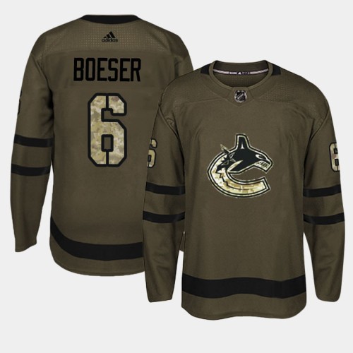 #6 Camo Salute To Service Brock Boeser Jersey