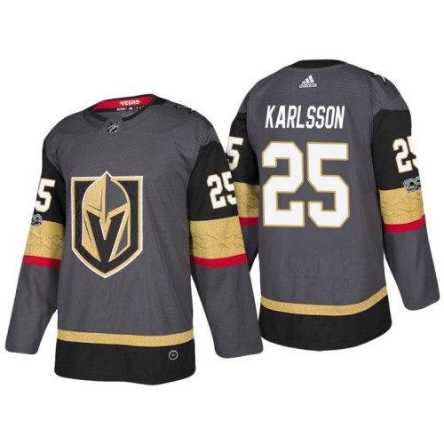 #25 William Karlsson Steel Grey 2017-2018 Season Vegas Anniversary Jersey