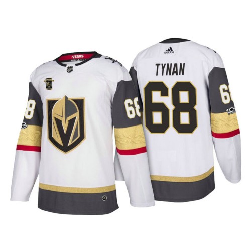#68 TJ Tynan White 2018 Season Authentic Team Away Jersey