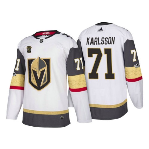 #71 William Karlsson White 2018 Season Authentic Team Away Jersey