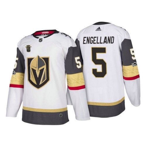 #5 Deryk Engelland White 2018 Authentic Player Away Jersey