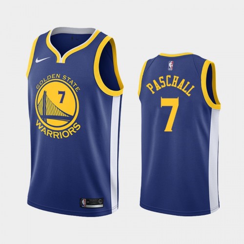 Golden State Warriors Icon #7 Eric Paschall Royal 2019 NBA Draft Jersey