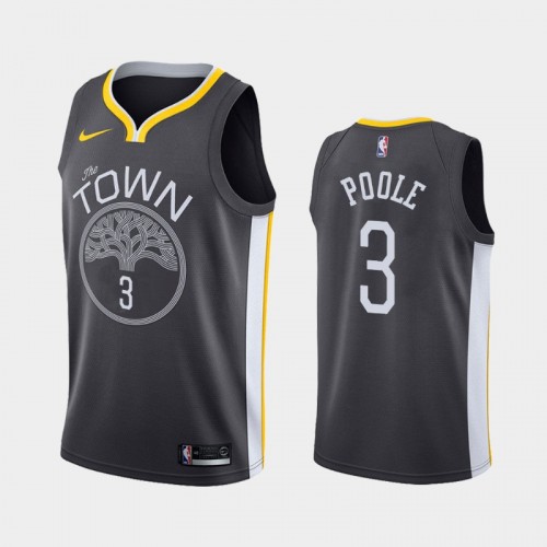 Golden State Warriors Statement #3 Jordan Poole Black 2019 NBA Draft Jersey