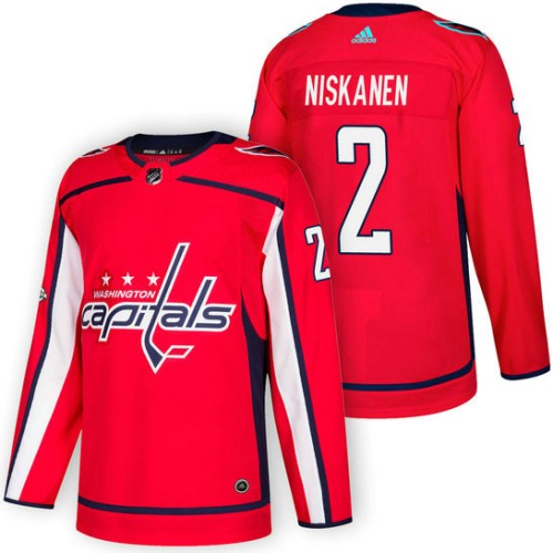#2 Matt Niskanen Red 2018 New Season Home Authentic Jersey With Anniversary Patch
