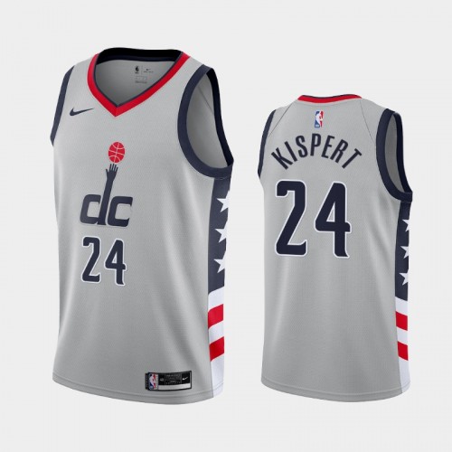Washington Wizards Corey Kispert Men #24 City Edition 2021 NBA Draft Gray Jersey