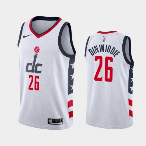 Washington Wizards Spencer Dinwiddie Men #26 City Edition 2021 Trade White Jersey
