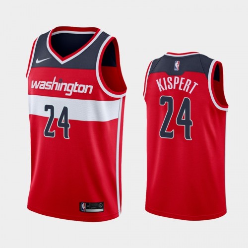 Washington Wizards Corey Kispert Men #24 Icon Edition 2021 NBA Draft Red Jersey
