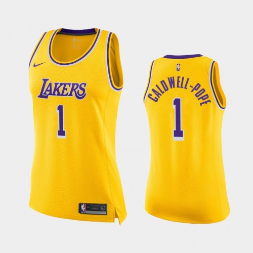 Women's Los Angeles Lakers Kentavious Caldwell-Pope #1 Gold 2018-19 Icon Jersey