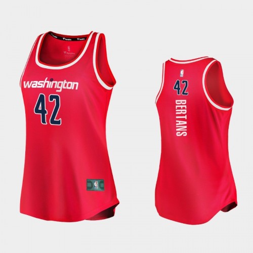 Women Washington Wizards Davis Bertans #42 Red 2021 Replica Icon Edition Jersey