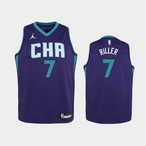 Youth 2020-21 Charlotte Hornets #7 Grant Riller Purple Statement Jersey