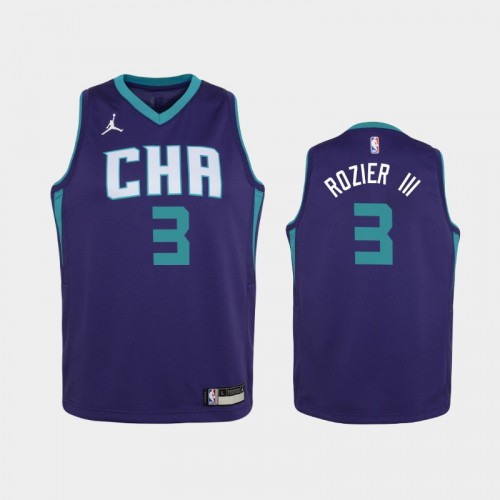 Youth 2020-21 Charlotte Hornets #3 Terry Rozier III Purple Statement Jersey