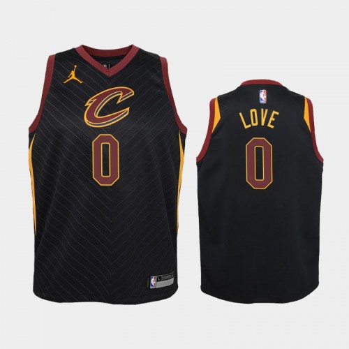 Youth 2020-21 Cleveland Cavaliers #0 Kevin Love Black Statement Jersey
