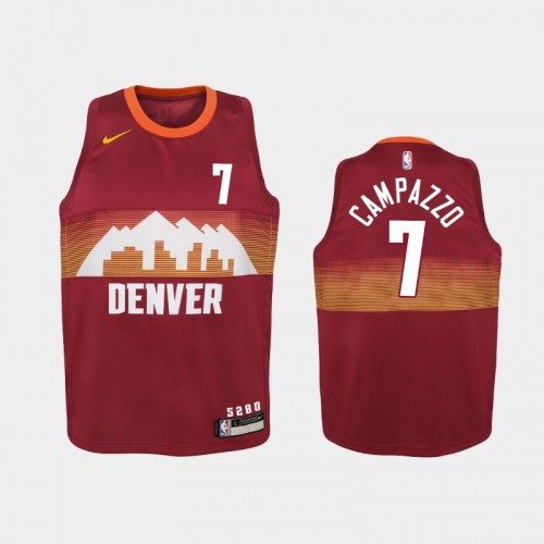 Youth 2020-21 Denver Nuggets #7 Facundo Campazzo Red City Jersey