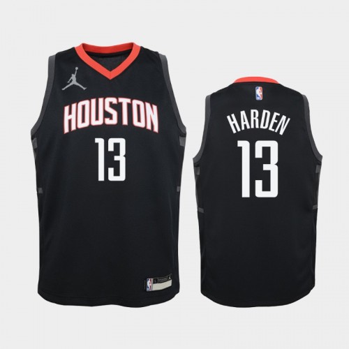 Youth 2020-21 Houston Rockets #13 James Harden Red Statement Jordan Brand Jersey