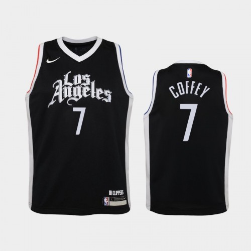Youth 2020-21 Los Angeles Clippers #7 Amir Coffey Black City Jersey