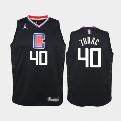Youth 2020-21 Los Angeles Clippers #40 Ivica Zubac Black Statement Jordan Brand Jersey