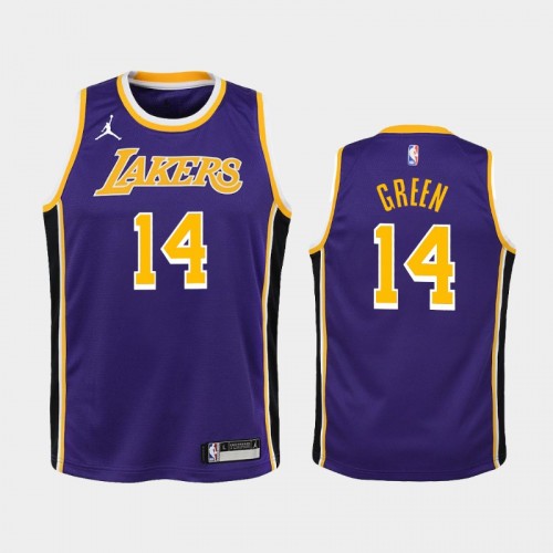 Youth 2020-21 Los Angeles Lakers #14 Danny Green Purple Statement Jersey