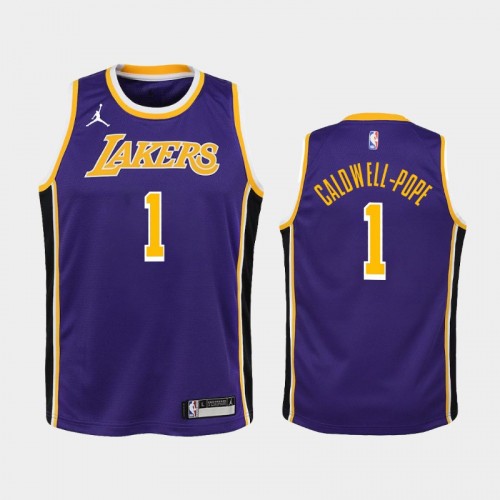 Youth 2020-21 Los Angeles Lakers #1 Kentavious Caldwell-Pope Purple Statement Jersey