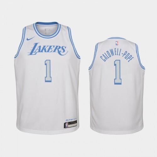 Youth 2020-21 Los Angeles Lakers #1 Kentavious Caldwell-Pope White City Jersey