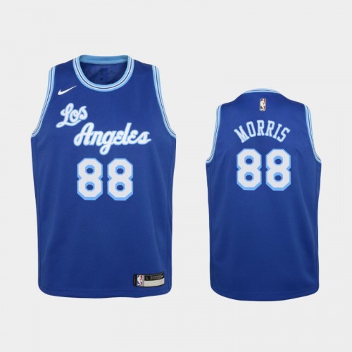 Youth 2020-21 Los Angeles Lakers #88 Markieff Morris Blue Hardwood Classics Jersey