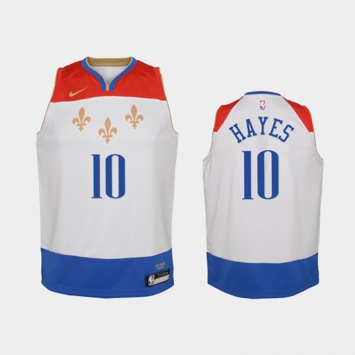 youth 2020-21 New Orleans Pelicans #10 Jaxson Hayes White City Edition Jersey
