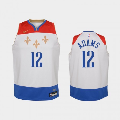 Youth 2020-21 New Orleans Pelicans #12 Steven Adams White City Jersey