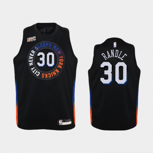 Youth 2020-21 New York Knicks #30 Julius Randle Black City Jersey