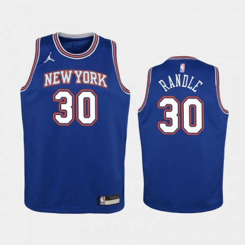 Youth 2020-21 New York Knicks #30 Julius Randle Blue Statement Jordan Brand Jersey