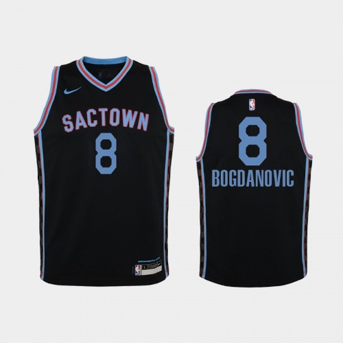 Youth 2020-21 Sacramento Kings #8 Bogdan Bogdanovic Black City Edition Jersey