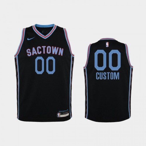 Youth 2020-21 Sacramento Kings #00 Custom Black City Edition Jersey