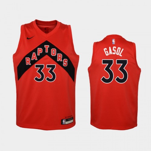 Youth 2020-21 Toronto Raptors #33 Marc Gasol Red Icon Jersey