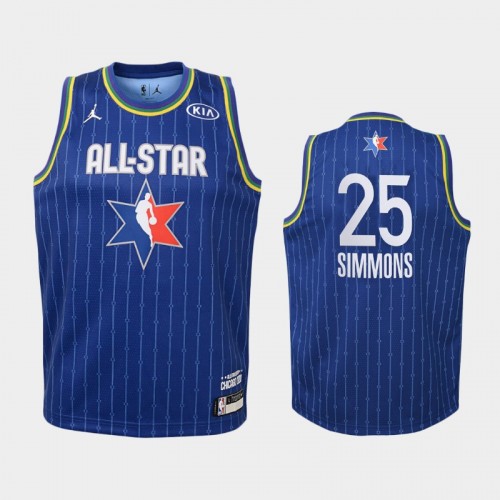 Youth 2020 NBA All-Star Game Philadelphia 76ers #25 Ben Simmons Eastern Conference Jersey - Blue