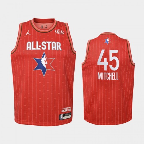 Youth 2020 NBA All-Star Game Utah Jazz #45 Donovan Mitchell Western Conference Jersey - Red
