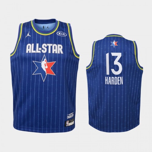 Youth 2020 NBA All-Star Game Houston Rockets #13 James Harden Western Conference Jersey - Blue