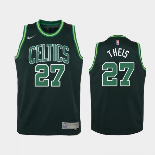 Youth 2021 Boston Celtics #27 Daniel Theis Green Earned Jersey
