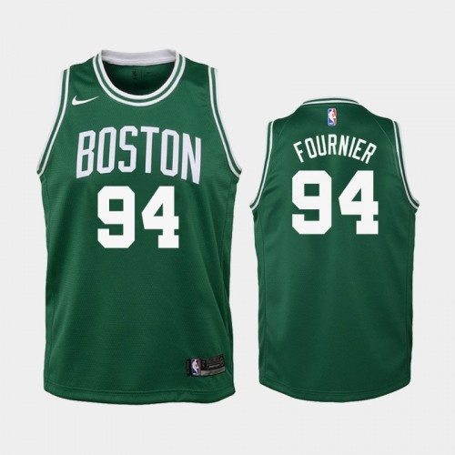 Youth 2021 Boston Celtics #94 Evan Fournier Green Icon Jersey