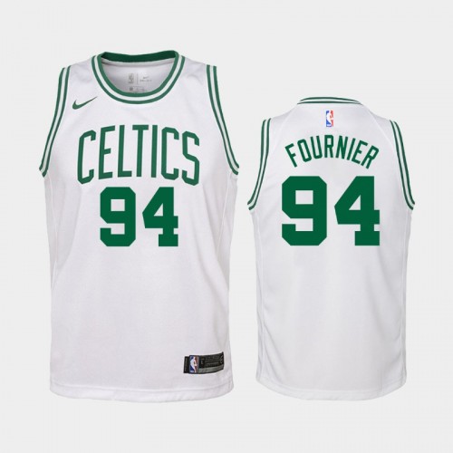 Youth 2021 Boston Celtics #94 Evan Fournier White Association Jersey