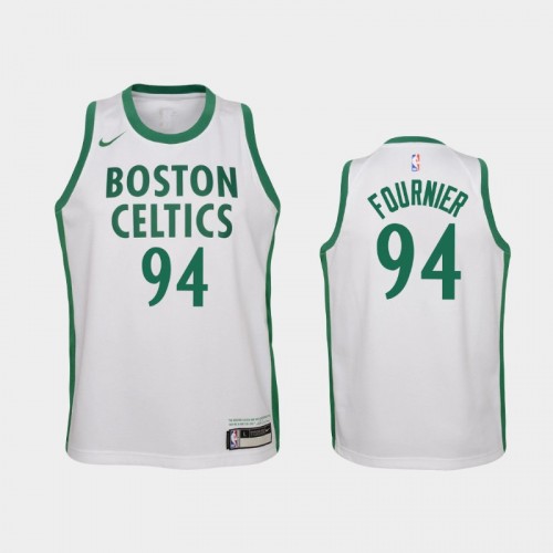 Youth 2021 Boston Celtics #94 Evan Fournier White City Jersey